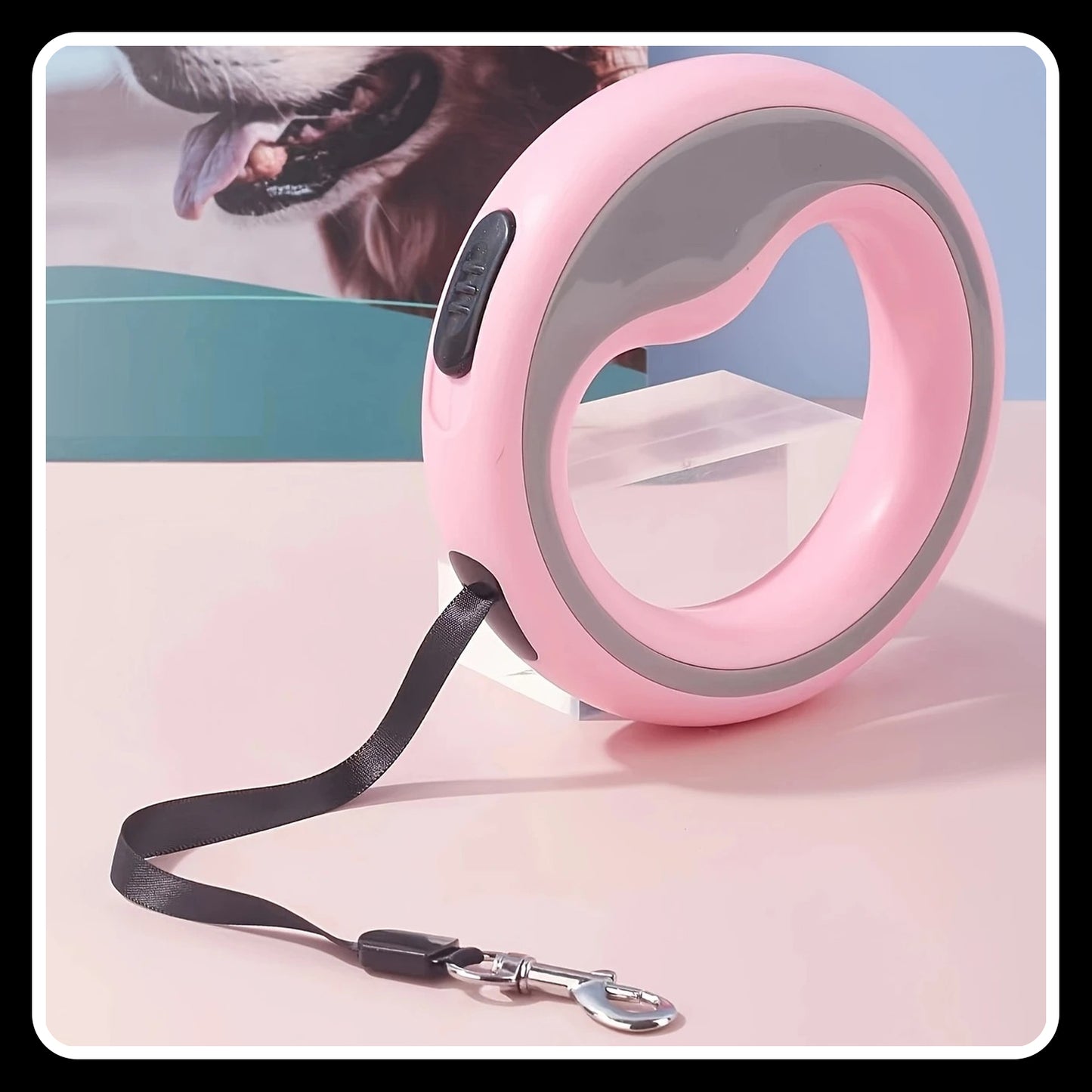Retractable Pet Leash – Suitable for Small, Medium & Large Dogs | Ideal for Outdoor Walks (PINK)