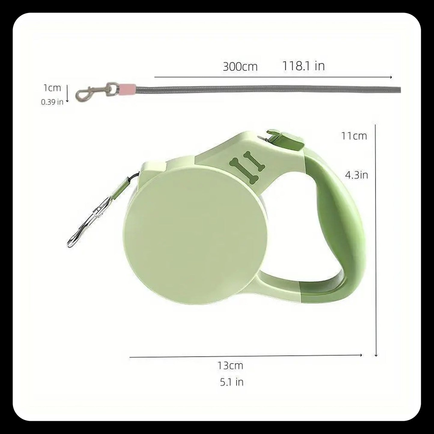 Retractable Dog Leash for Small to Medium Breeds – Durable ABS & Comfort Grip Handle