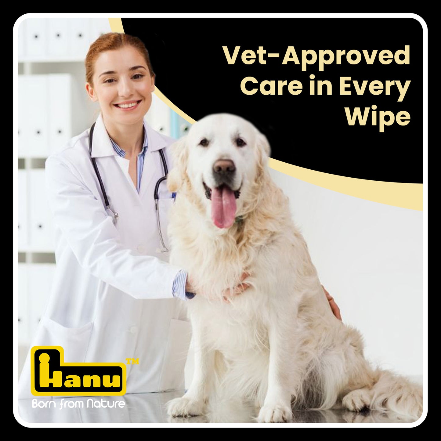 Hanu Pet Grooming Wipes - Gentle Cleaning for Your Furry Friends