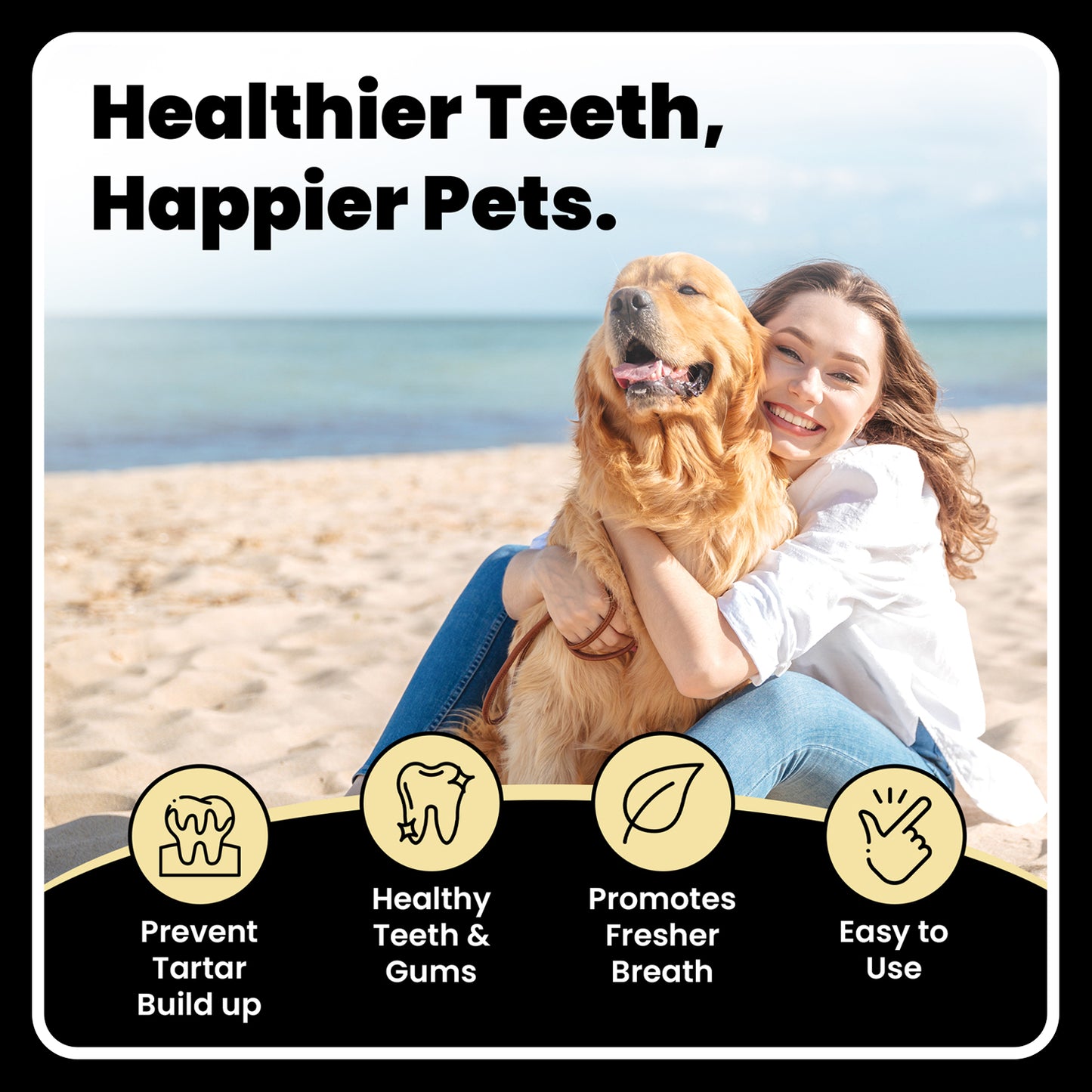 Hanu Dental Finger Wipes for Pets - Oral Care Made Easy!