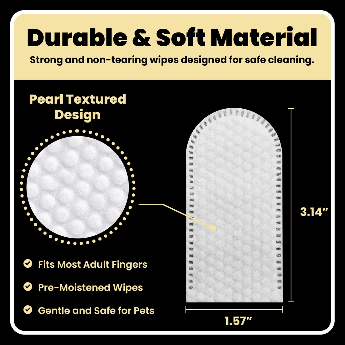 Hanu Dental Finger Wipes for Pets - Oral Care Made Easy!