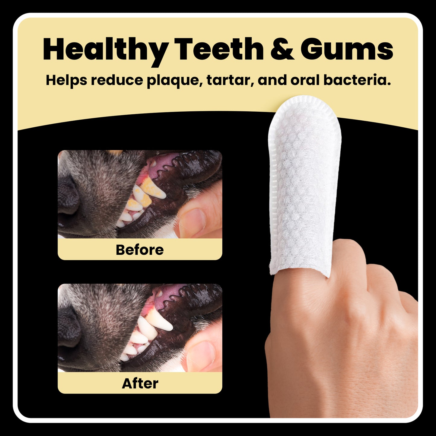Hanu Dental Finger Wipes for Pets - Oral Care Made Easy!