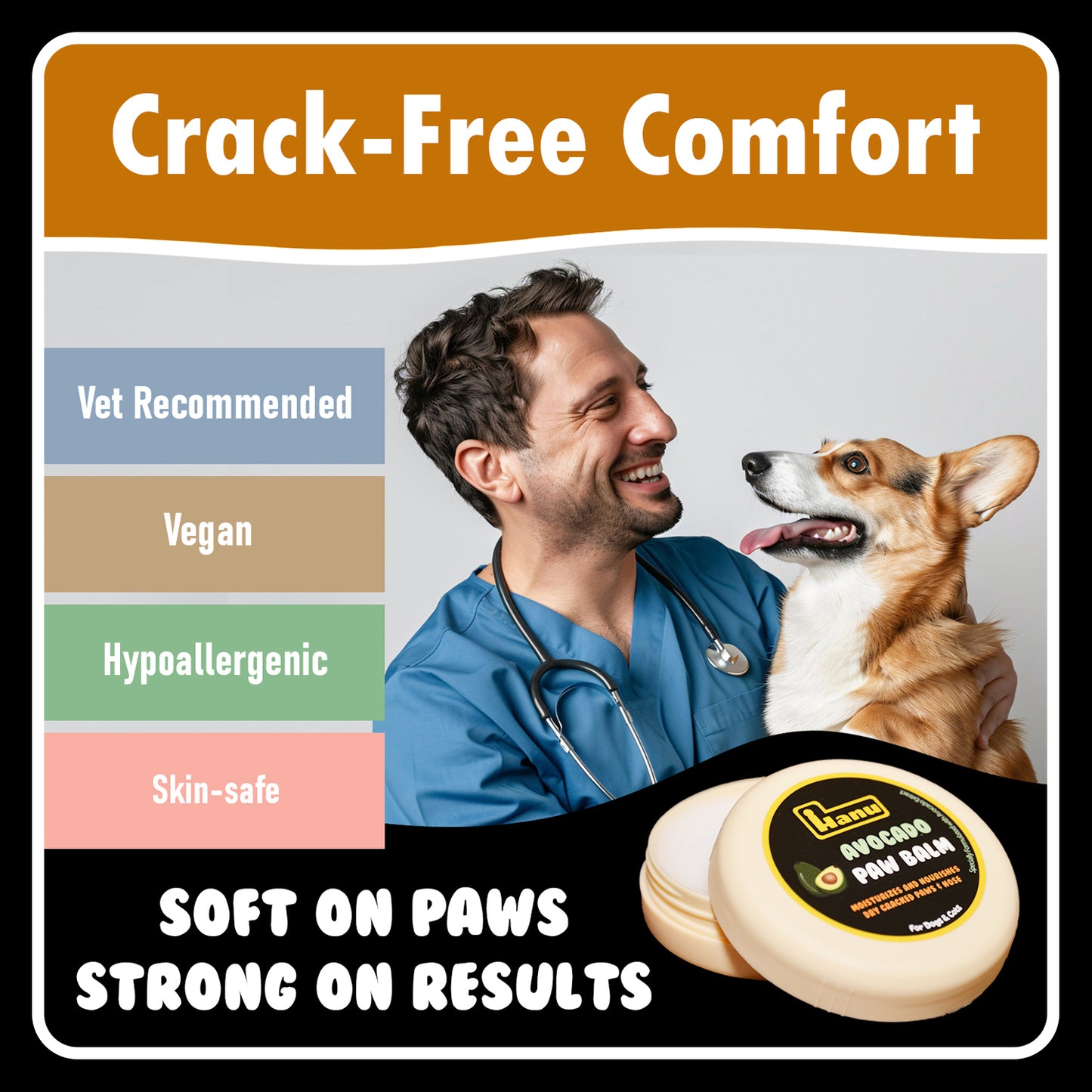 Hanu Avocado Paw Balm – Natural Protection & Soothing Relief for Dry, Cracked Paws