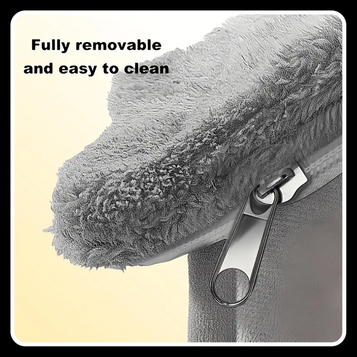 Cozy Pet House Kennel for Cats & Dogs – Large 19.29"x15.35"x18.11" | Detachable & Washable Winter Bed | Soft Polyester Cat Cave Nest with Classic Style - Gray
