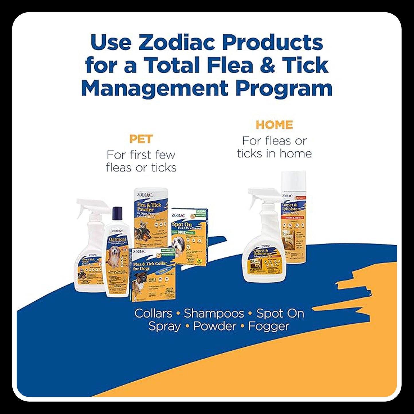 Zodiac Flea & Tick Spray for Dogs, Cats, Puppies & Kittens – 16 fl oz
