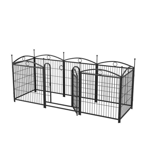 32-Inch 8-Panel Metal Dog Playpen for Indoor & Outdoor Use