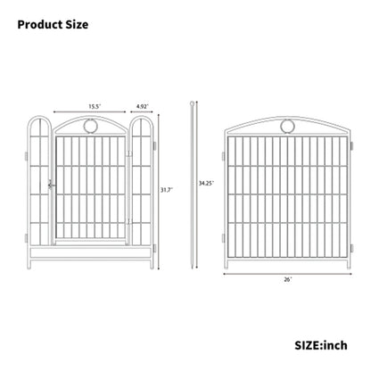 32-Inch 8-Panel Metal Dog Playpen for Indoor & Outdoor Use