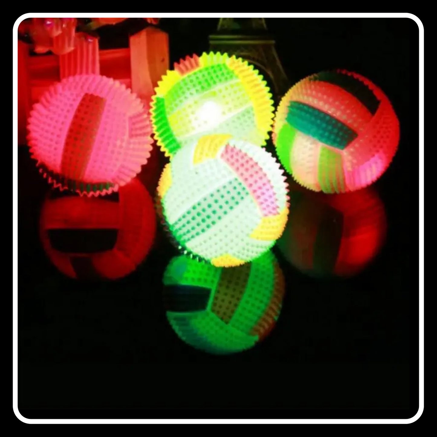 Glowing Spiky Dog Ball Toy – Durable & Safe for All Breeds