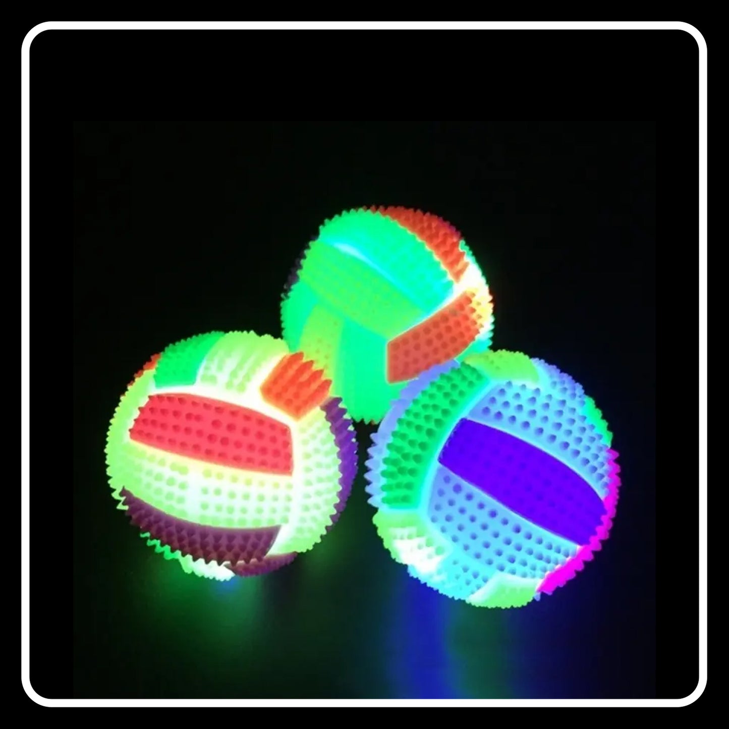 Glowing Spiky Dog Ball Toy – Durable & Safe for All Breeds