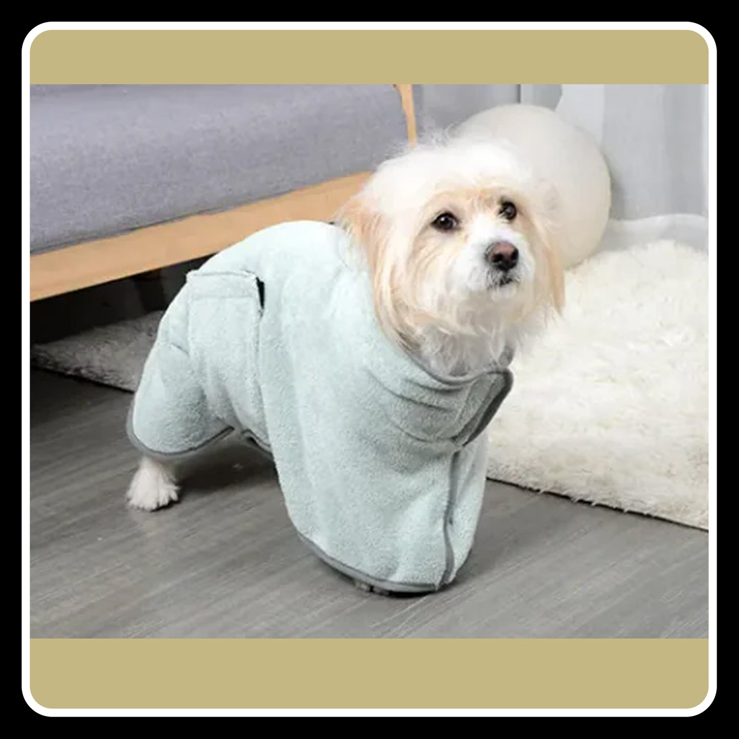 Microfiber Absorbent Pet Drying Bathrobe Towel