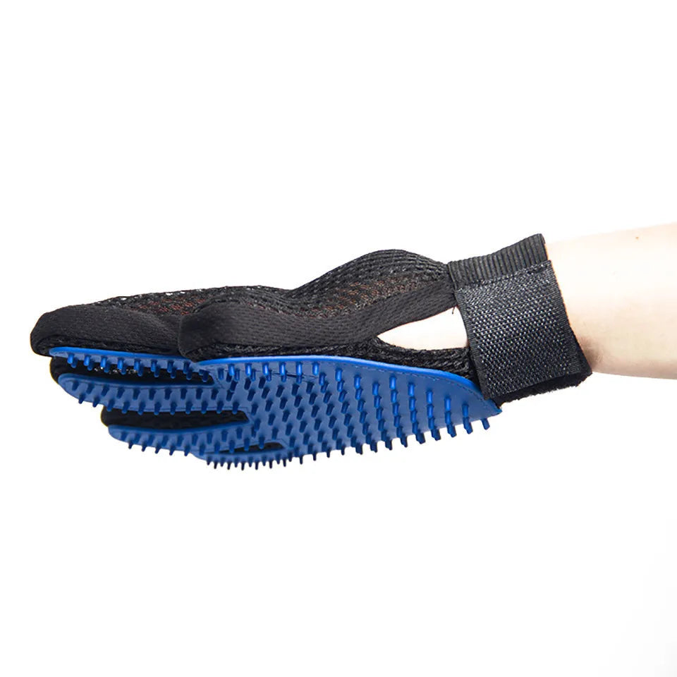 PROSTORMER Pet Grooming Glove - Silicone Deshedding Brush Comb for Dogs & Cats, Bath & Cleaning Supplies