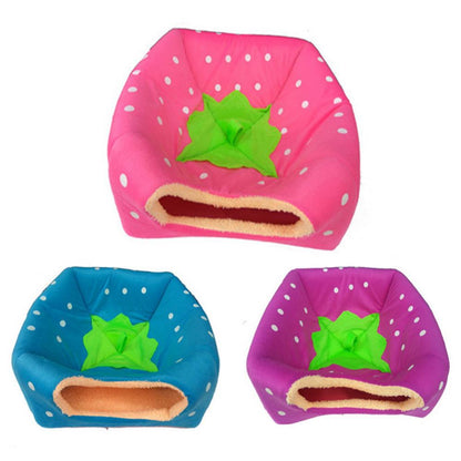 Strawberry Foldable Pet Bed – Cozy, Cute, and Perfect for Small Pets