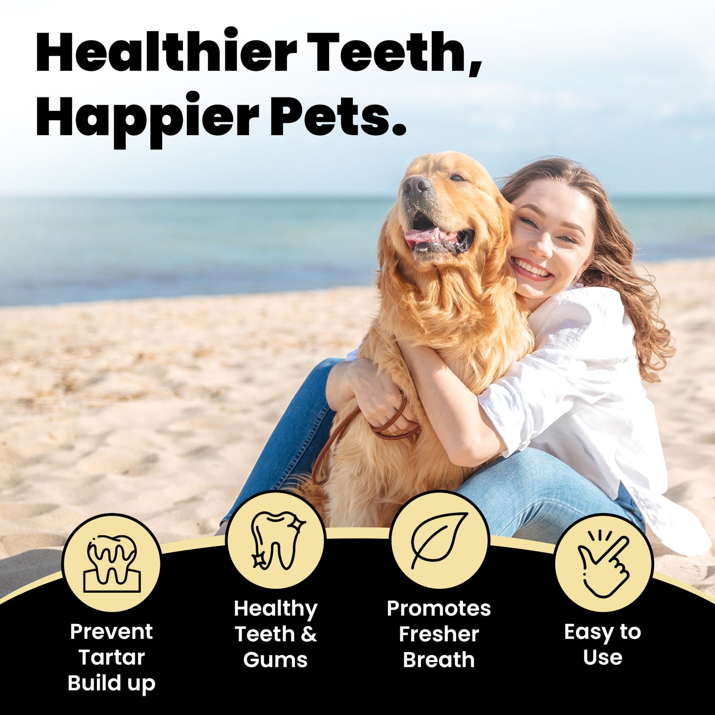 Hanu Dental Finger Wipes for Pets - Oral Care Made Easy!