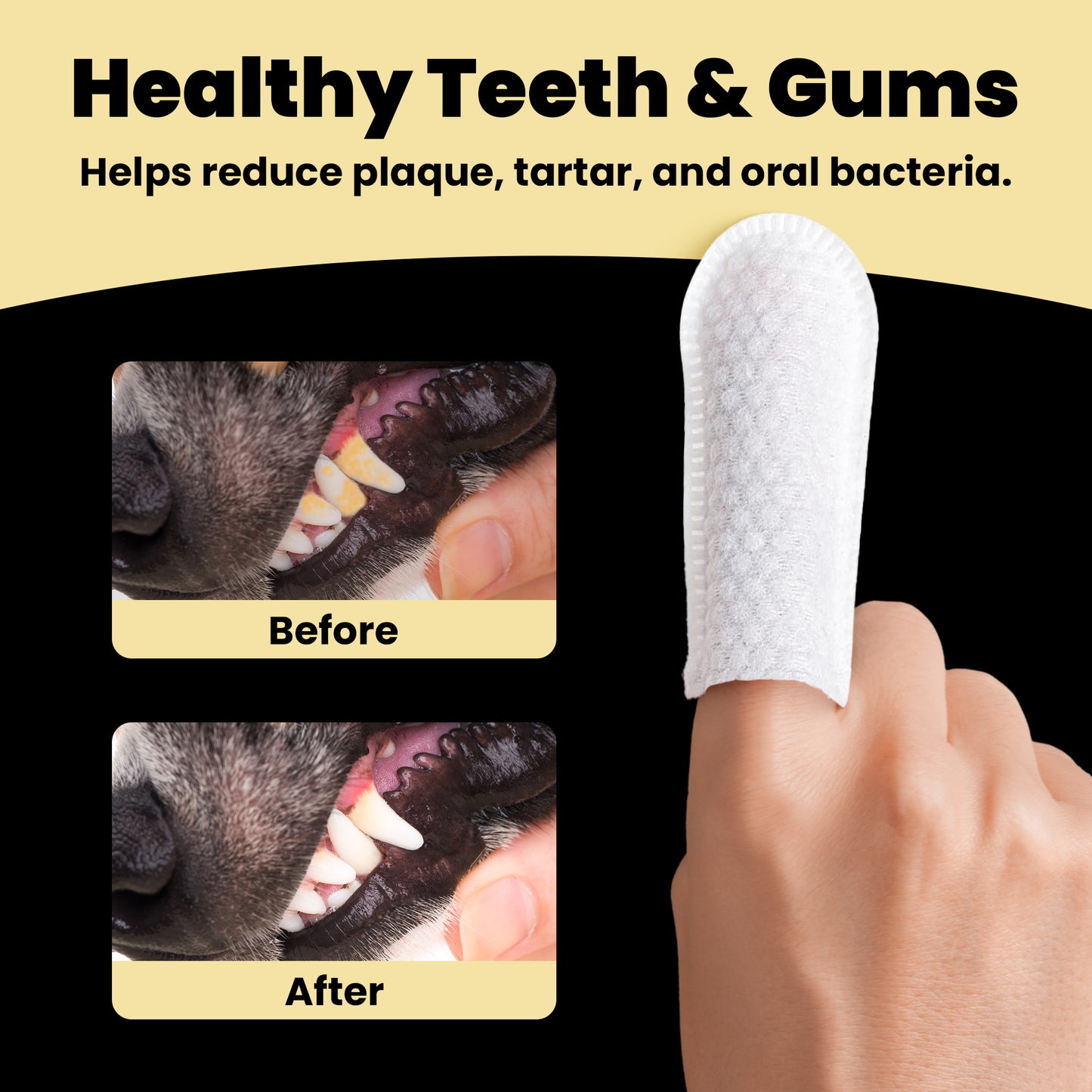 Hanu Dental Finger Wipes for Pets - Oral Care Made Easy!