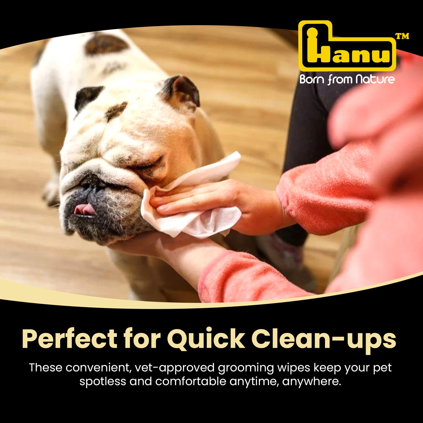 Hanu Pet Grooming Wipes - Gentle Cleaning for Your Furry Friends