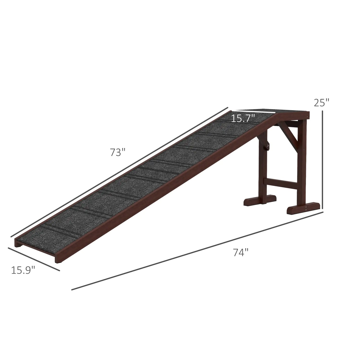 PawHut Ramp for Dog Bed – Dog Pet Ramp with Non-Slip Carpet and Top Platform