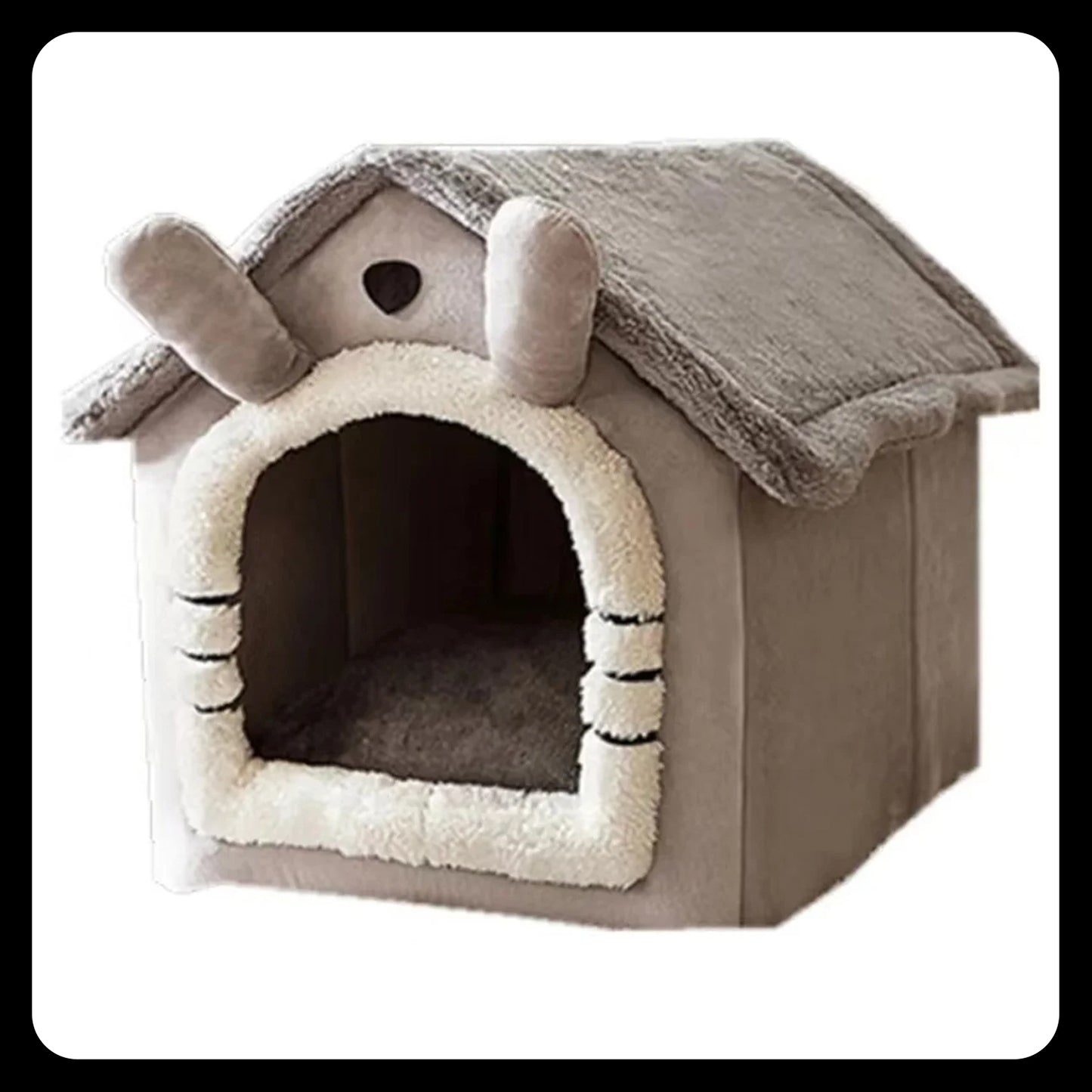 Foldable & Washable Cat/Dog Bed - Removable Cushion, Cozy Pet Sleeping Nest for Indoor Use