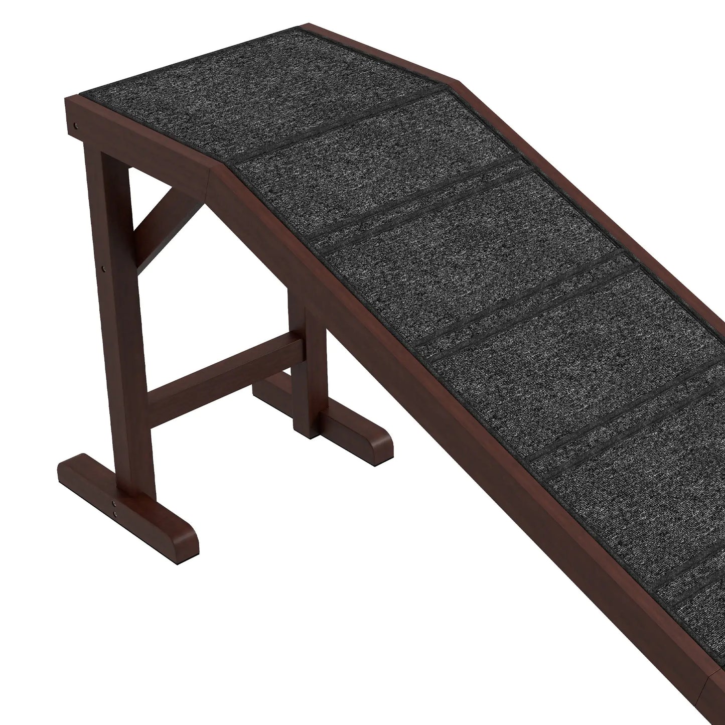 PawHut Ramp for Dog Bed – Dog Pet Ramp with Non-Slip Carpet and Top Platform