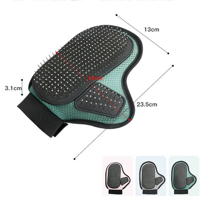 Pet Grooming Glove - Dog & Cat Hair Removal Brush, Dog Fur Shedding Glove, Bathing Comb & Massage Tool