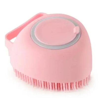 2-in-1 Silicone Pet Brush with Shampoo Dispenser - Grooming Tool for Dogs & Cats