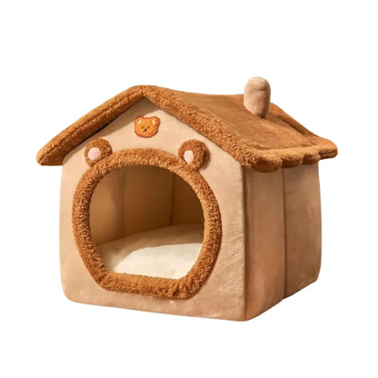 Foldable Pet House - Removable & Washable Cat House, Puppy Cave Sofa Bed for Small Pets