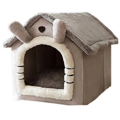 Foldable & Washable Cat/Dog Bed - Removable Cushion, Cozy Pet Sleeping Nest for Indoor Use