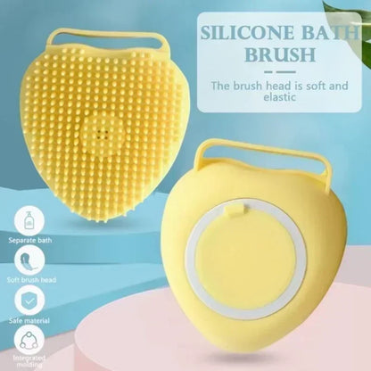 2-in-1 Silicone Pet Brush with Shampoo Dispenser - Grooming Tool for Dogs & Cats