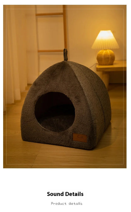 Triangle Pet Nest – Cozy Closed Bed for Deep Sleep