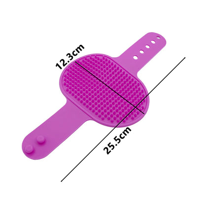 Soft Silicone Dog Bath Brush - Cat Washing Glove, Hair Fur Removal Comb, Pet Grooming Massage Cleaning Scrubber