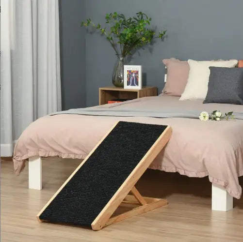 Elevated Pet Ramp for Dogs & Cats – Height-Adjustable and Foldable