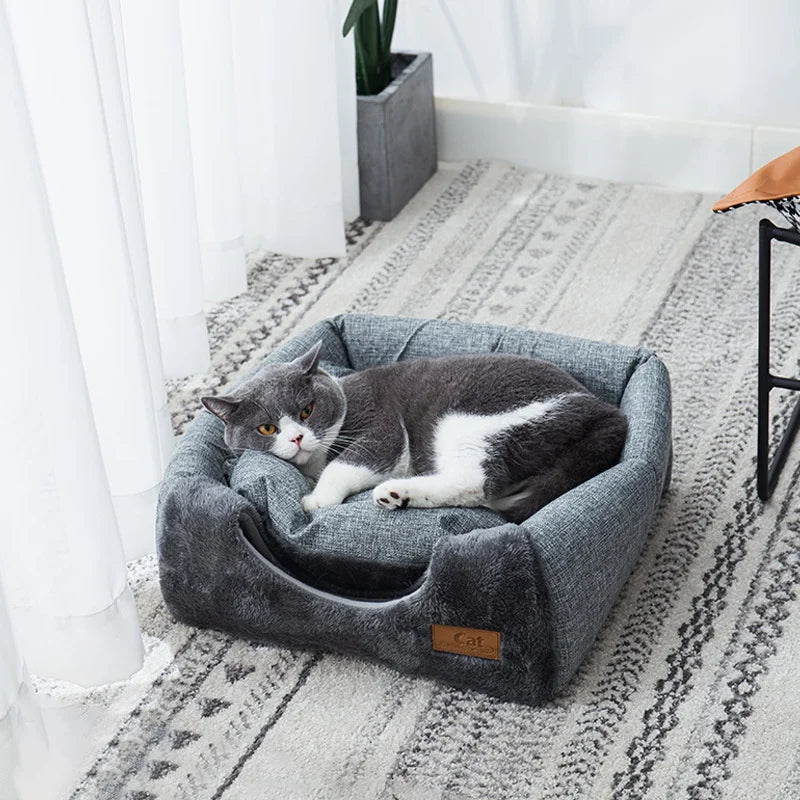 Triangle Pet Nest – Cozy Closed Bed for Deep Sleep