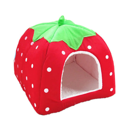 Cozy Kennel Strawberry Pet Bed – A Snug Retreat for Your Furry Friend