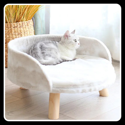 Pet Nest Teddy Puppy Dog Bed Kitten High Sofa Nest