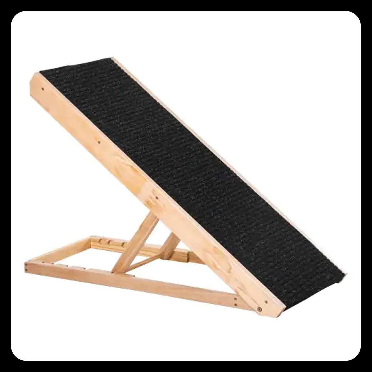 Elevated Pet Ramp for Dogs & Cats – Height-Adjustable and Foldable