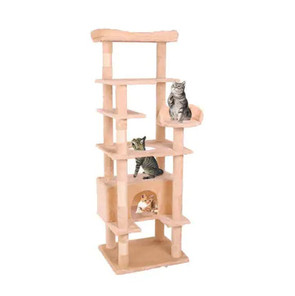 70.9-Inch Cat Climbing Frame in Cream White