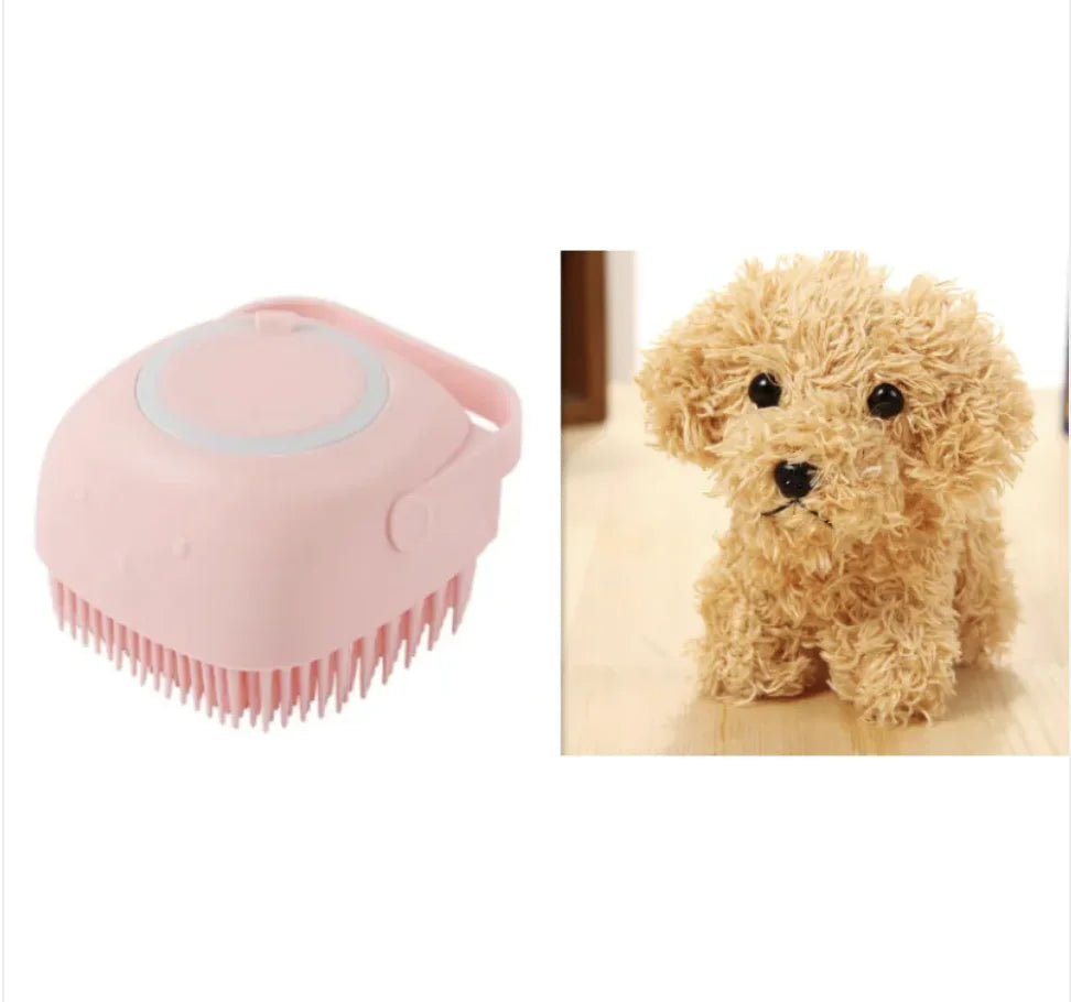 Silicone Dog Cat Bath Brush – Gentle Massage & Deep Cleaning for Pets