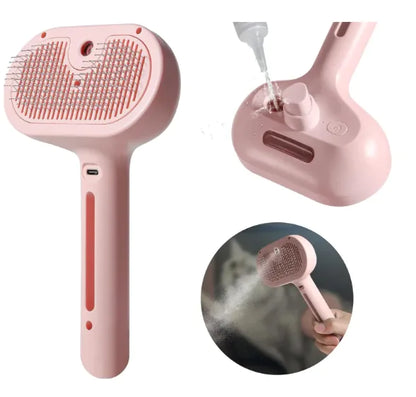 Pet Hair Removal Spray Brush – Effortless Grooming for Cats & Dogs