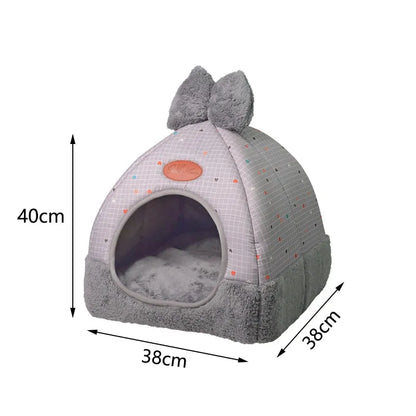 Soft Dog Cat Nest Winter Kennel House– Cozy, Portable, and Easy-to-Clean