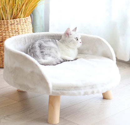 Pet Nest Teddy Puppy Dog Bed Kitten High Sofa Nest