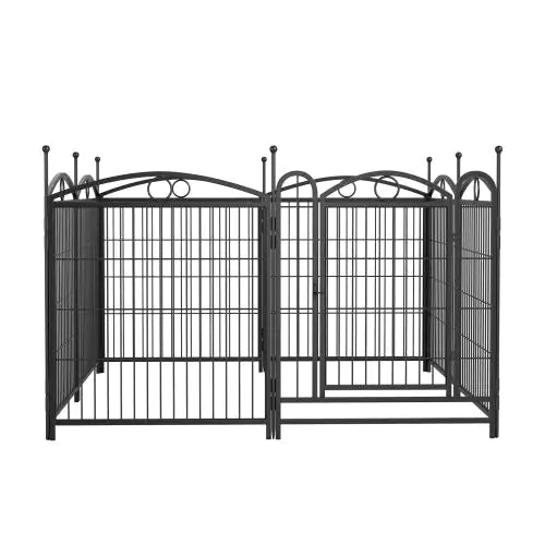 32-Inch 8-Panel Metal Dog Playpen for Indoor & Outdoor Use