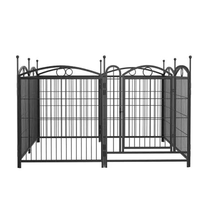 32-Inch 8-Panel Metal Dog Playpen for Indoor & Outdoor Use