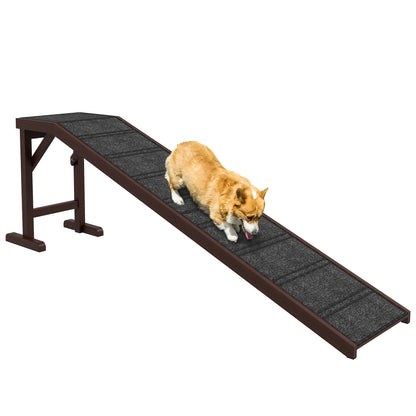 PawHut Ramp for Dog Bed – Dog Pet Ramp with Non-Slip Carpet and Top Platform