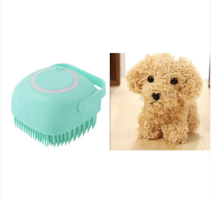 Silicone Dog Cat Bath Brush – Gentle Massage & Deep Cleaning for Pets